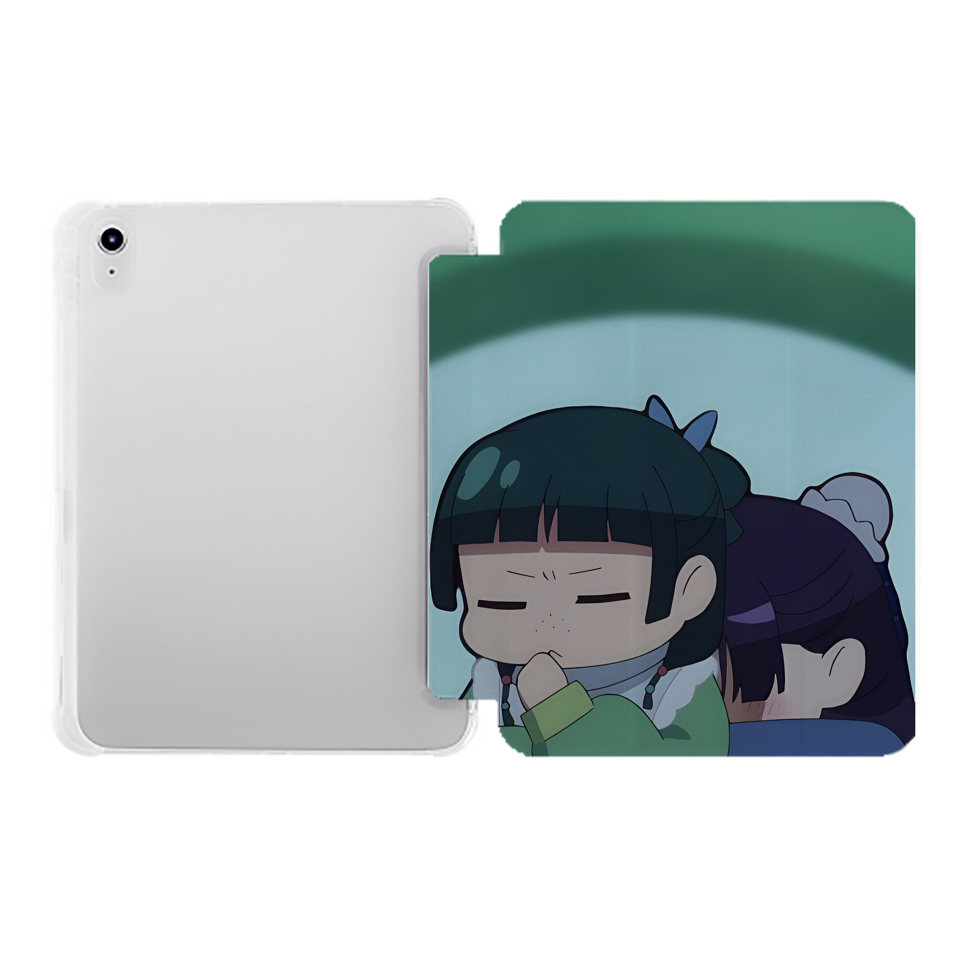 （画像用） 薬屋のひとりごと The Apothecary Diaries IPad ケース ペン収納付き 三つ折りスタンド PUレザー×シリコン 対応機種9.5/10.5/10.9インチ